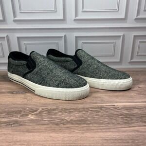 Polo Ralph Lauren Vaughn Slip II Mens Grey Herringbone Wool Sneakers 01087 11.5